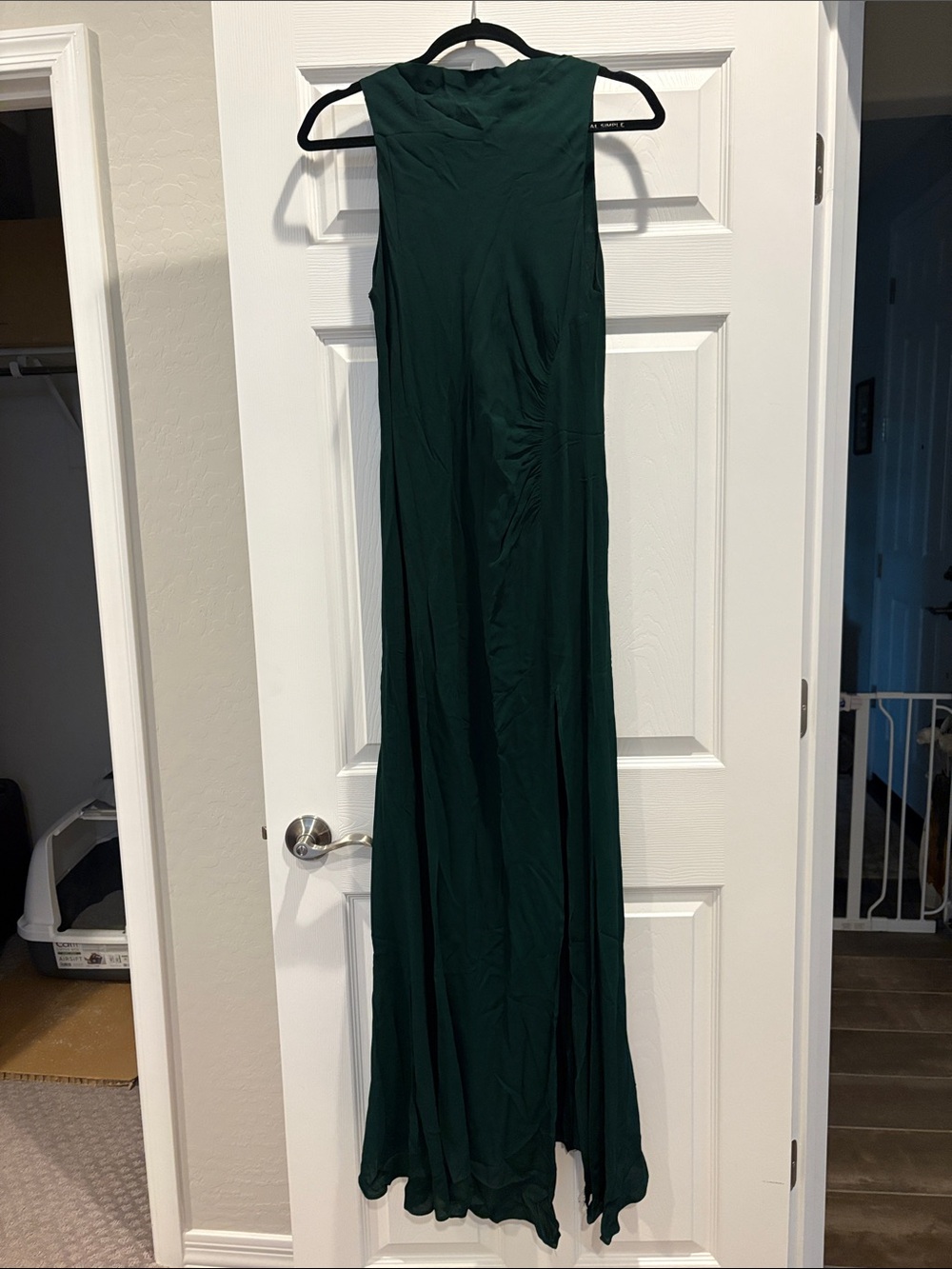Reformation Sleeveless Forest Green Maxi Dress